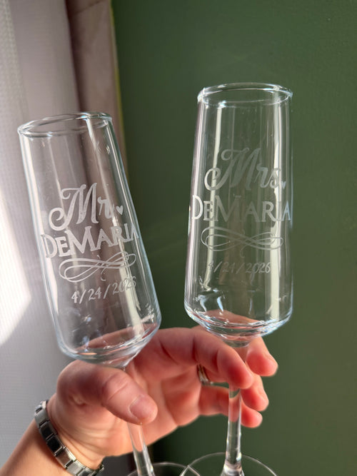 Wedding champagne flutes